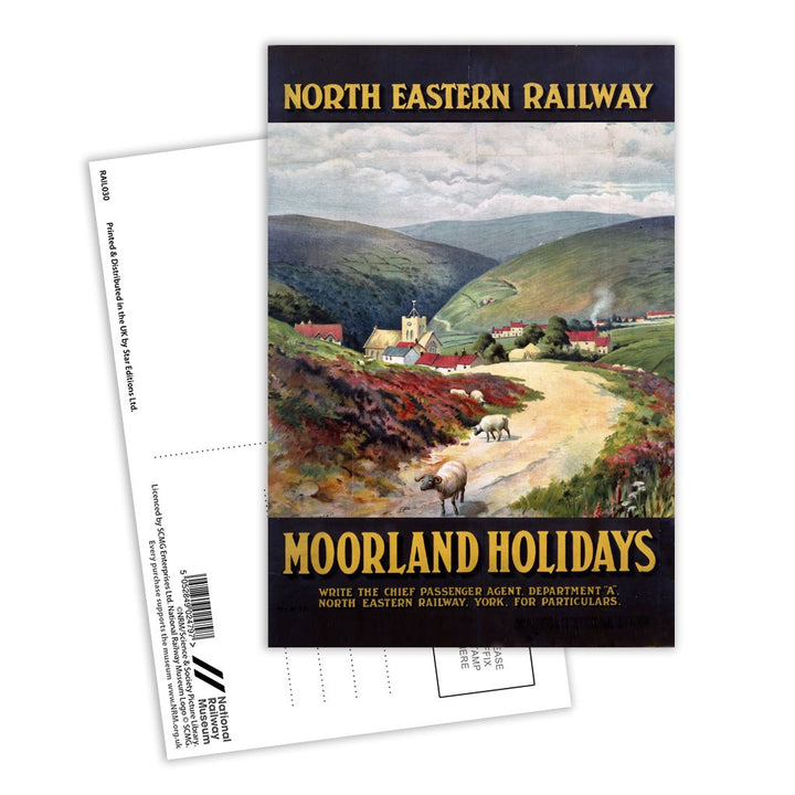 Moorland Holidays - NER Postcard Pack of 8