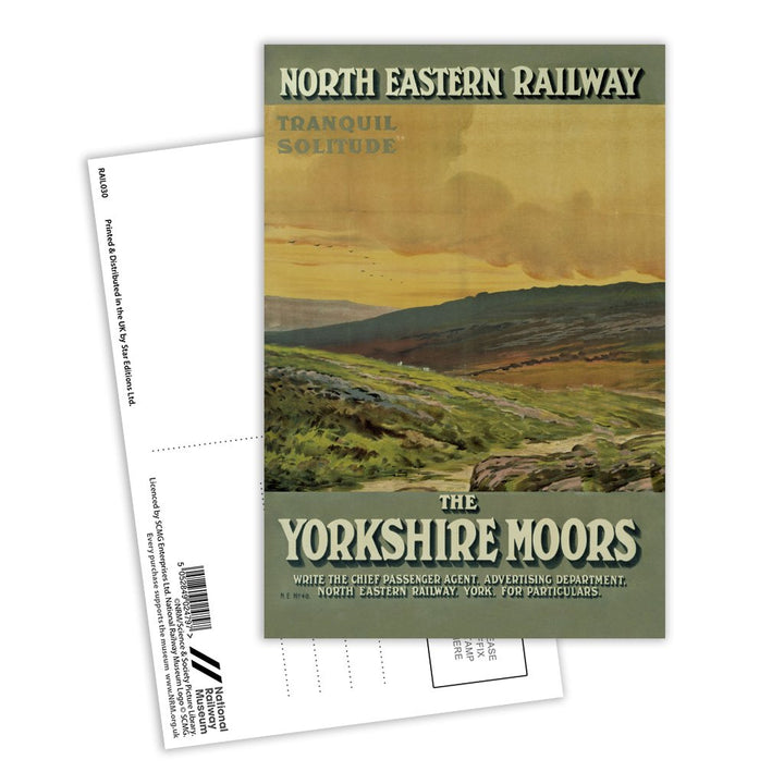The Yorkshire Moors, Tranquil Solitude Postcard Pack of 8