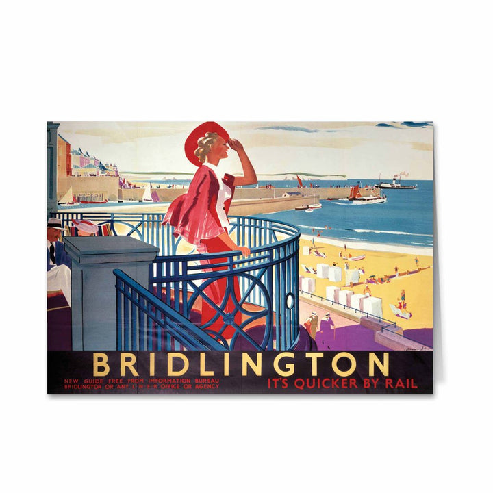 Bridlington - It's Quicker By Rail Greeting Card