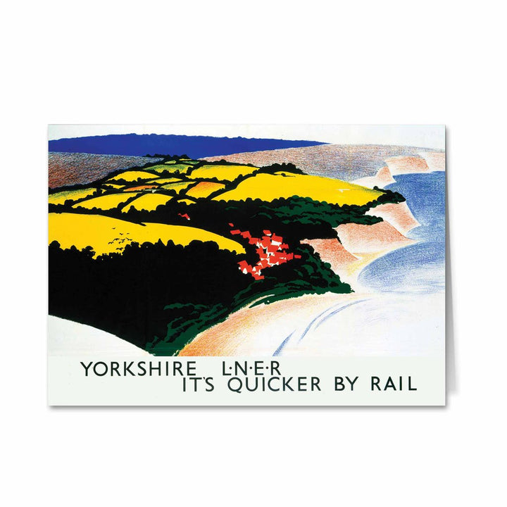 Yorkshire, Quicker By Rail Greeting Card