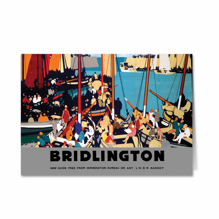Bridlington - Busy Boats Greeting Card