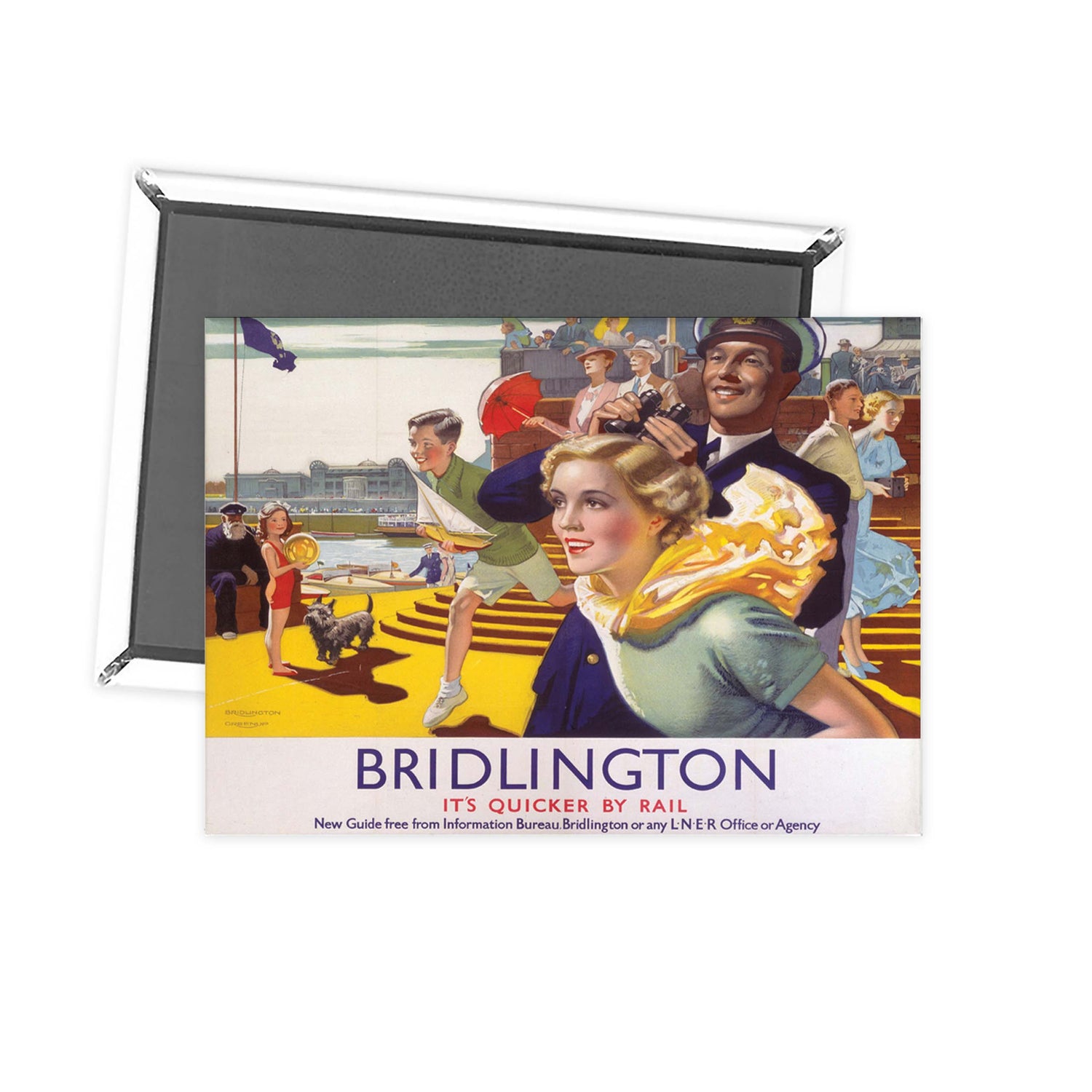 Bridlington It's Quicker By Rail Fridge Magnet