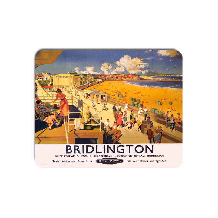 Bridlington Beach View - It's Quicker By Rail - Mouse Mat