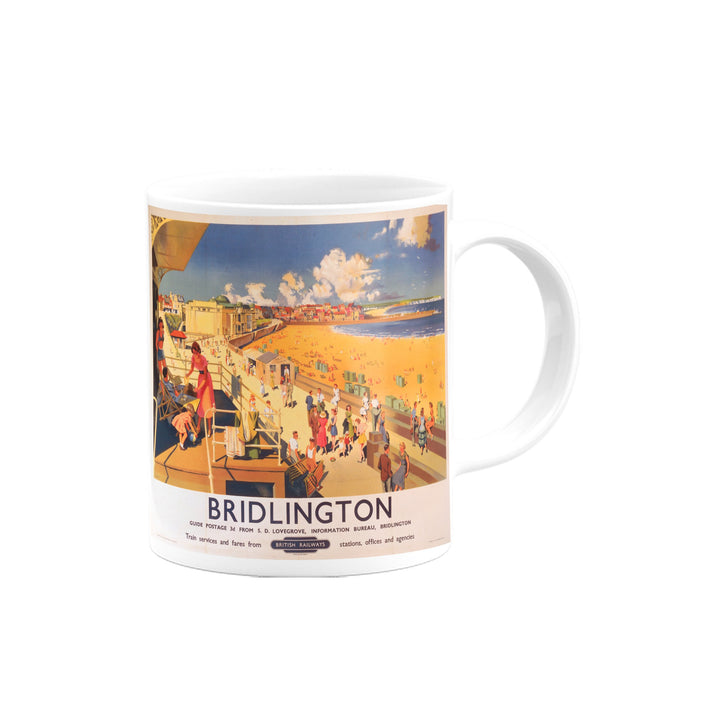 Bridlington Beach View - It's Quicker By Rail Mug