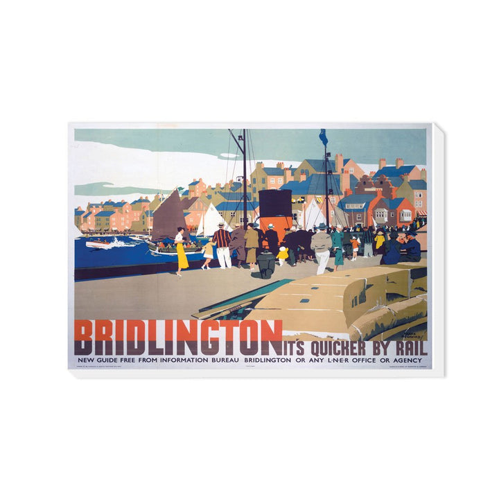 Bridlington Busy Docks - It's Quicker By Rail - Canvas
