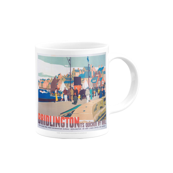 Bridlington Busy Docks - It's Quicker By Rail Mug