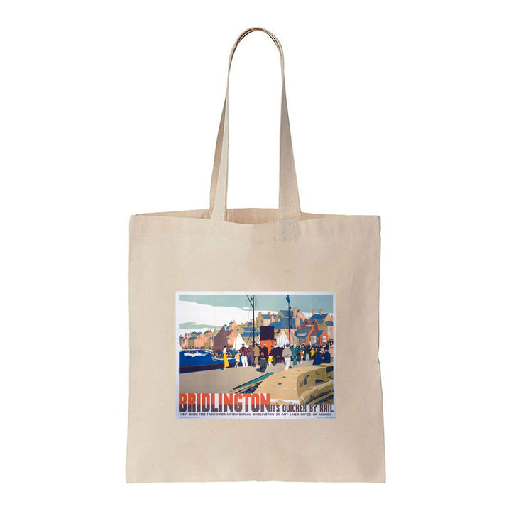 Bridlington Busy Docks - It's Quicker By Rail - Canvas Tote Bag
