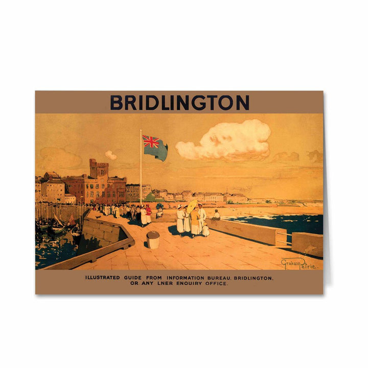 Bridlington Flag - It's Quicker By Rail Greeting Card
