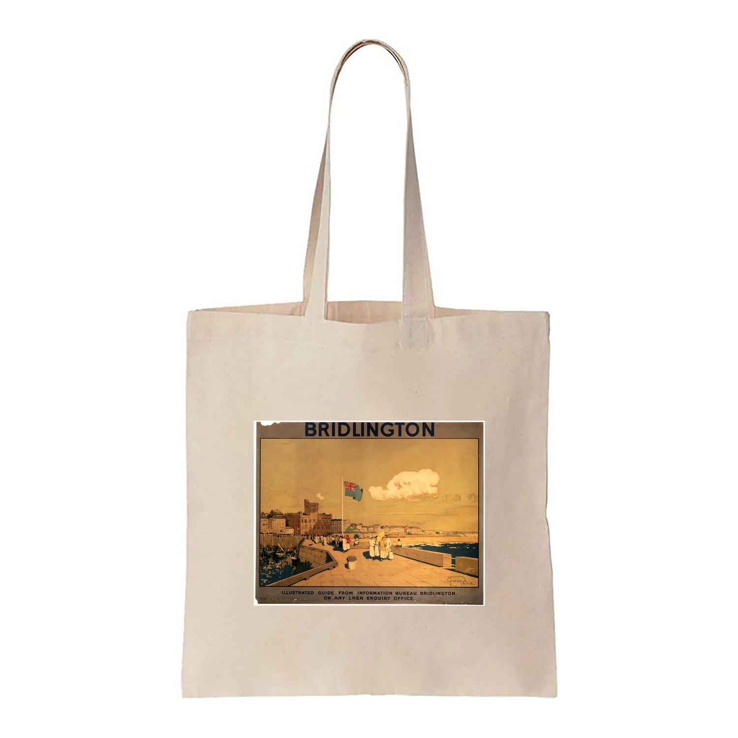 Bridlington Flag - It's Quicker By Rail - Canvas Tote Bag