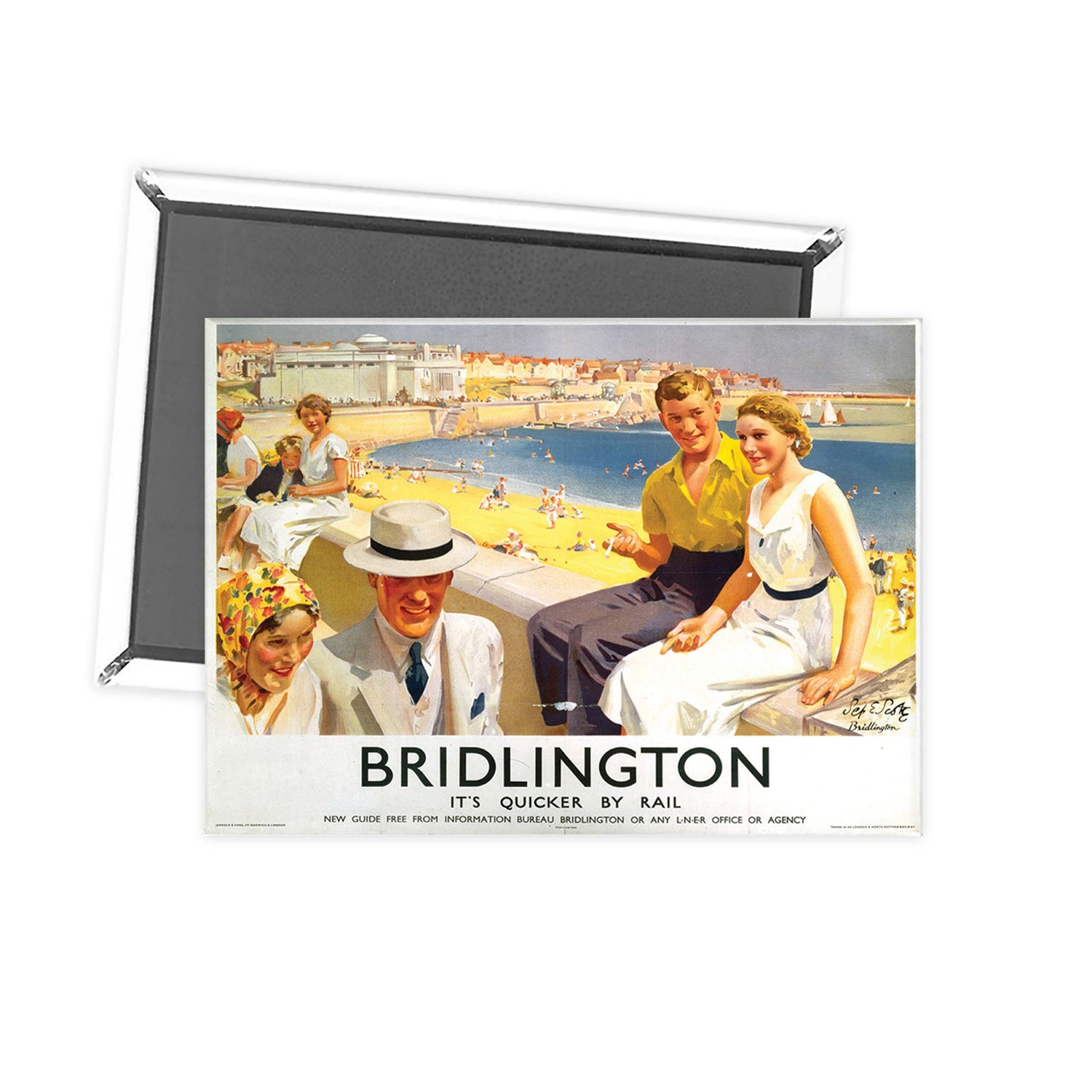 Bridlington It's Quicker By Rail Fridge Magnet