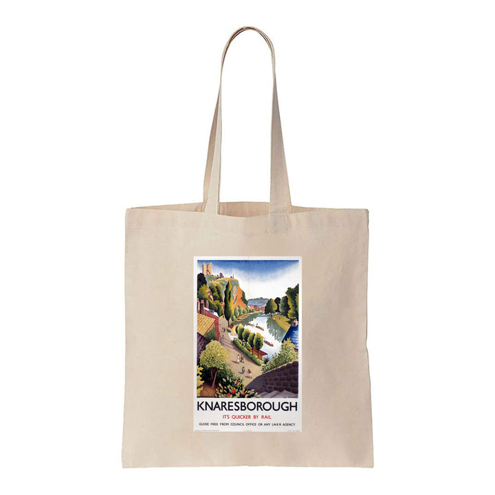 Knaresborough - It's Quicker By Rail - Canvas Tote Bag