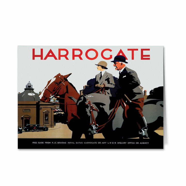 Harrogate, Couple on Horses Greeting Card
