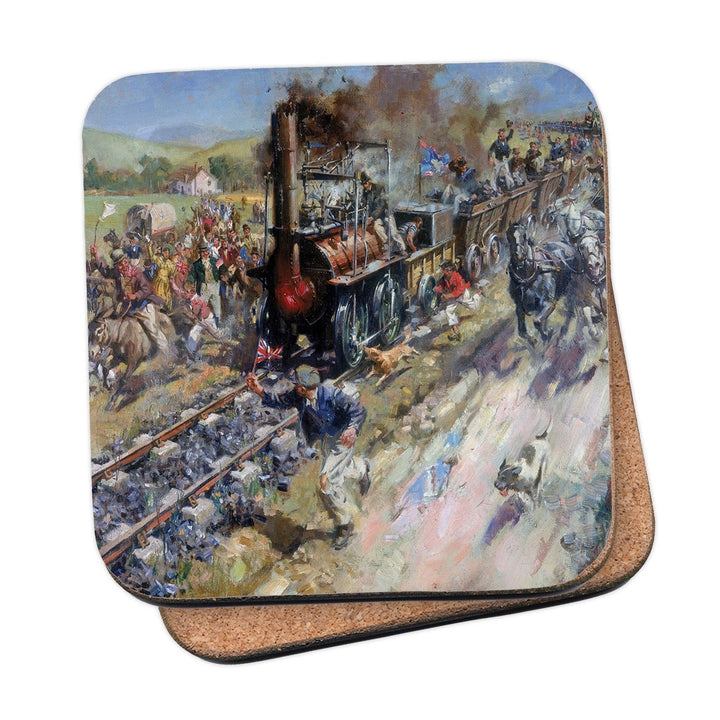 Crowd Greeting Train Coaster
