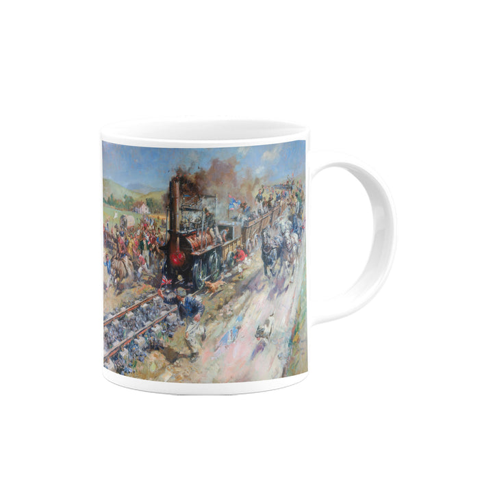 Crowd Greeting Train Mug