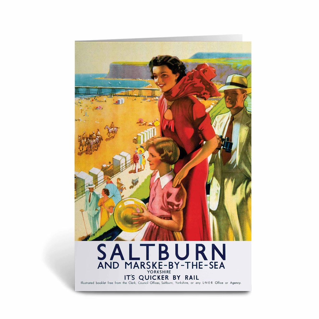 Saltburn and Marske by the Sea, Yorkshire Greeting Card