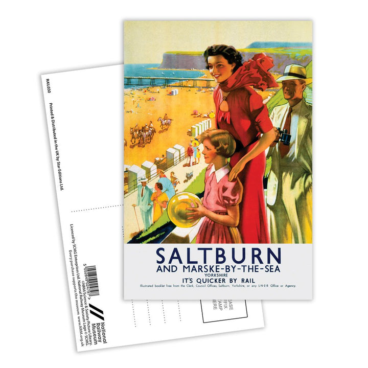 Saltburn and Marske by the Sea, Yorkshire Postcard Pack of 8