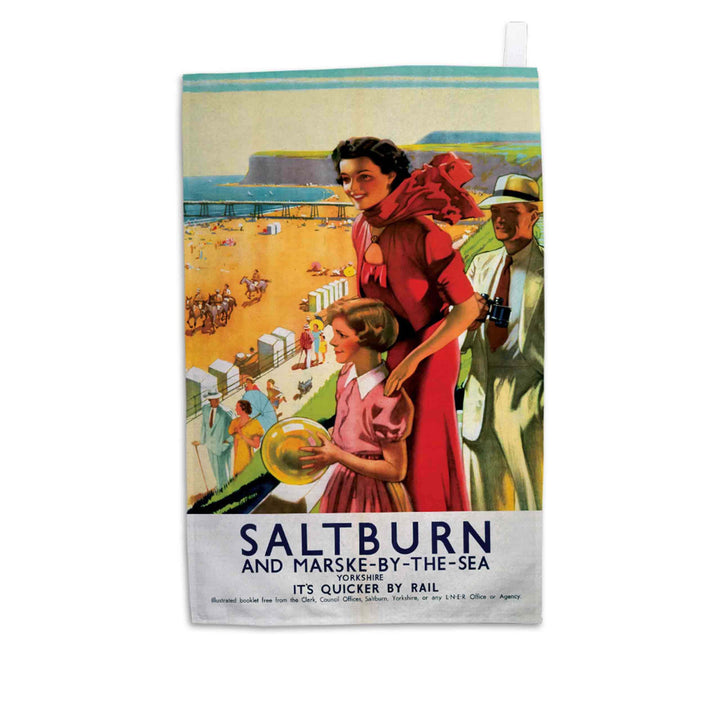 Saltburn and Marske by the Sea, Yorkshire - Tea Towel