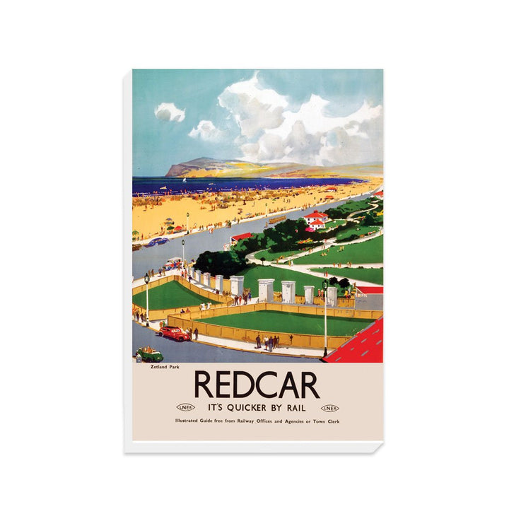 Redcar - It's Quicker By Rail - Canvas