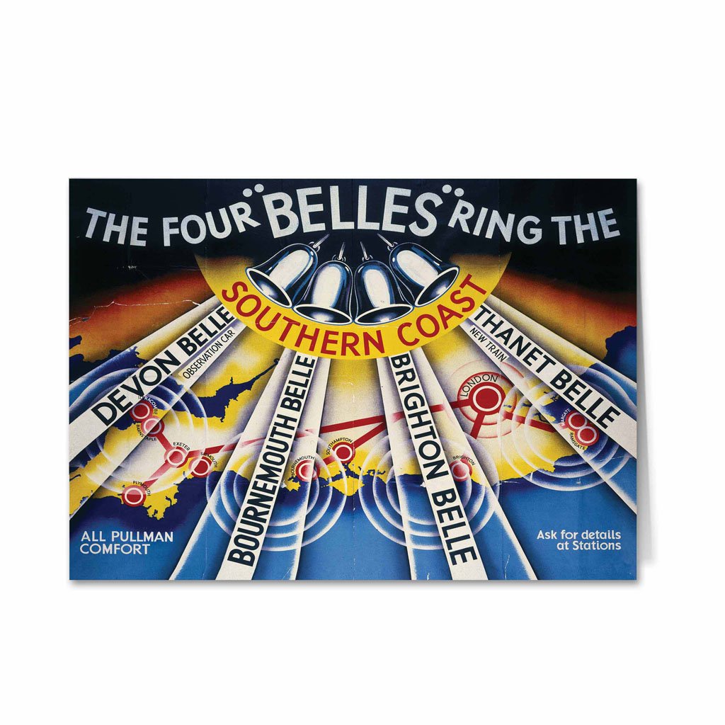 The Four Belles Southern Coast - Devon, Bournemouth, Brighton, Thanet Greeting Card