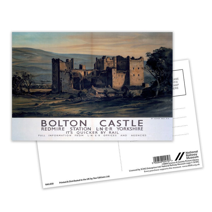 Bolton Castle, Yorkshire Postcard Pack of 8