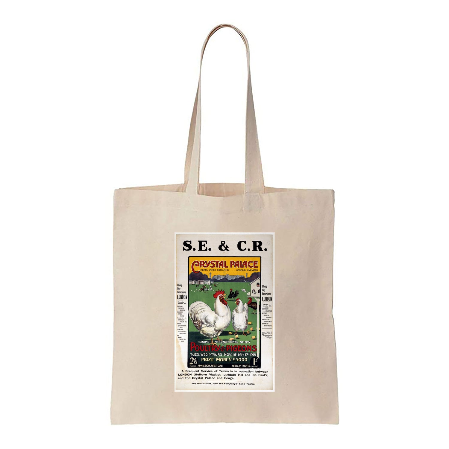 Crystal Palace Grand International Show of Poultry - Canvas Tote Bag