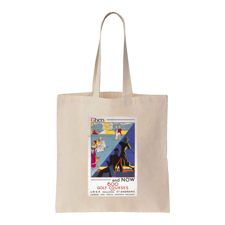 Then and Now Golf Courses - Canvas Tote Bag