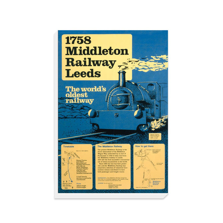 1758 Middleton Railway Leeds - World Oldest Railway - Canvas