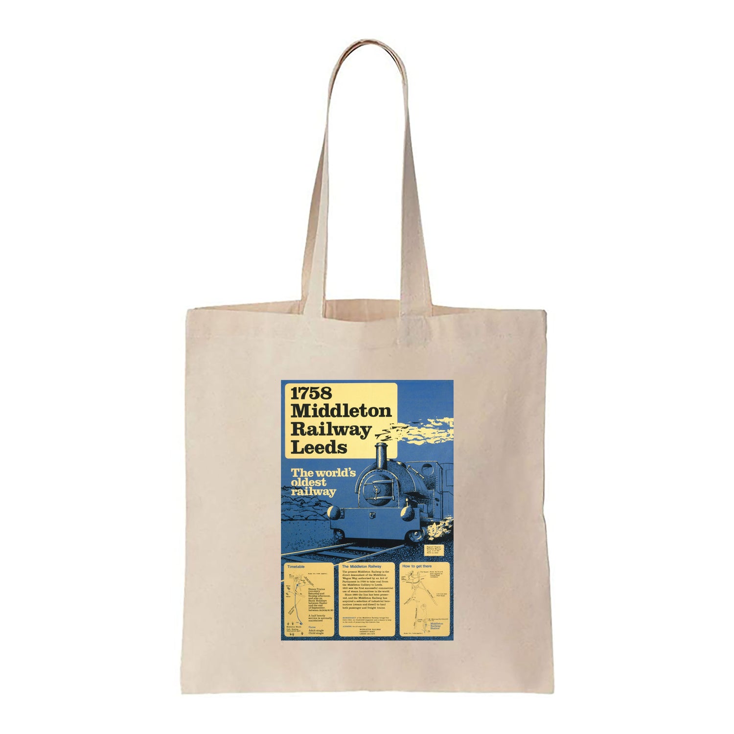 1758 Middleton Railway Leeds - World Oldest Railway - Canvas Tote Bag