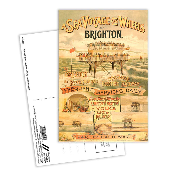A Sea Voyage on Wheels at Brighton Postcard Pack of 8