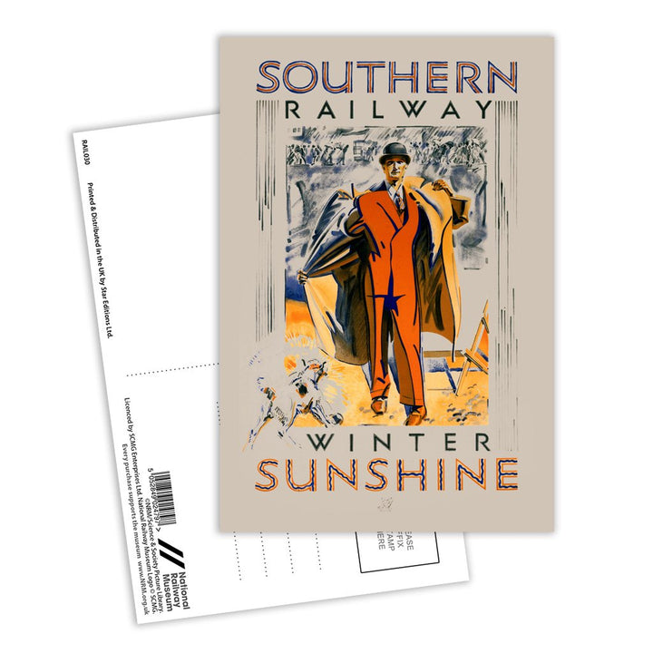 Winter Sunshine - Southern Railway Postcard Pack of 8