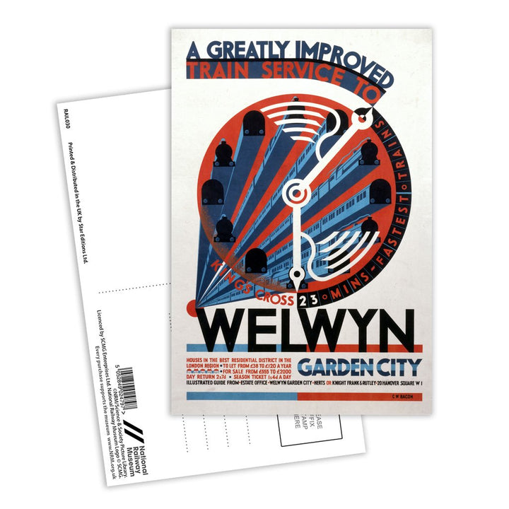 Train Service to Welwyn, Garden City Postcard Pack of 8