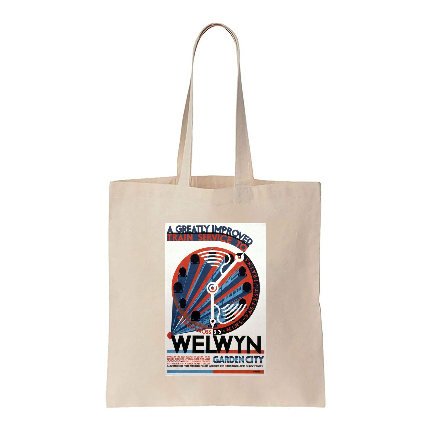 Train Service to Welwyn, Garden City - Canvas Tote Bag