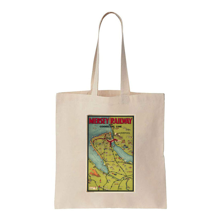 Mersey Railway, the Connecting Link - Canvas Tote Bag