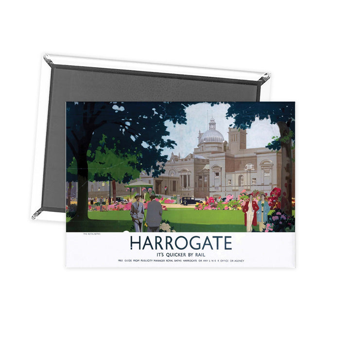 Harrogate, its quicker by rail Fridge Magnet