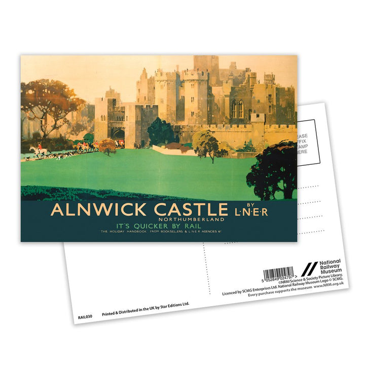 Alnwick Castle, Northumberland Postcard Pack of 8