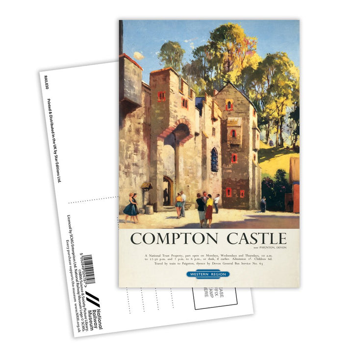 Compton Castle Postcard Pack of 8