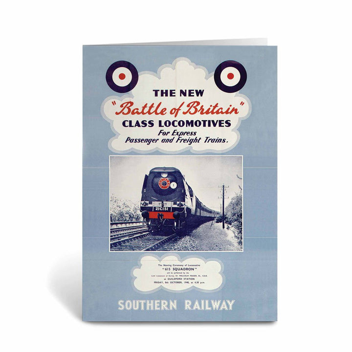 The New Battle Of Britain Class Locomotive Greeting Card