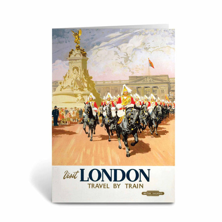 Visit London travel by train Greeting Card