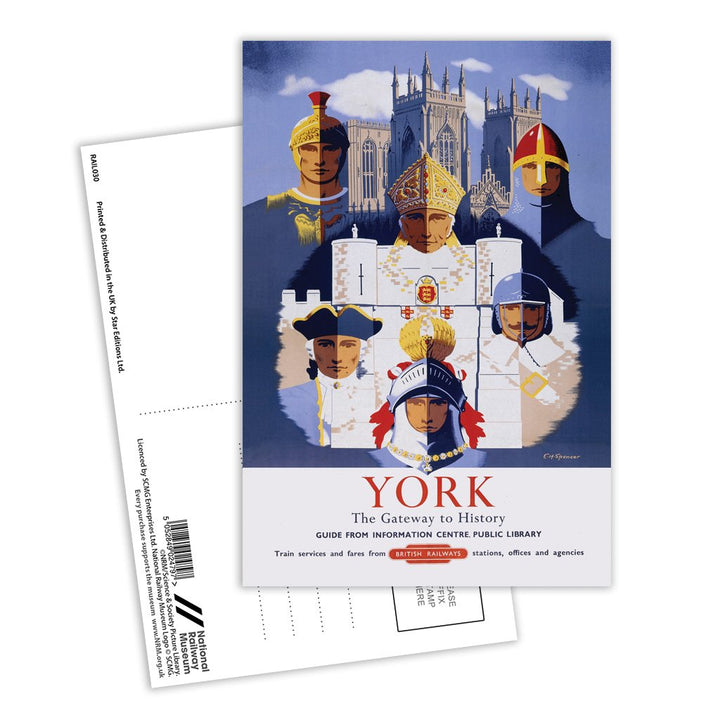 York, the Gateway to History Postcard Pack of 8