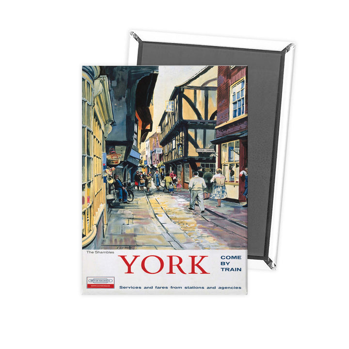 York, come by rail Fridge Magnet