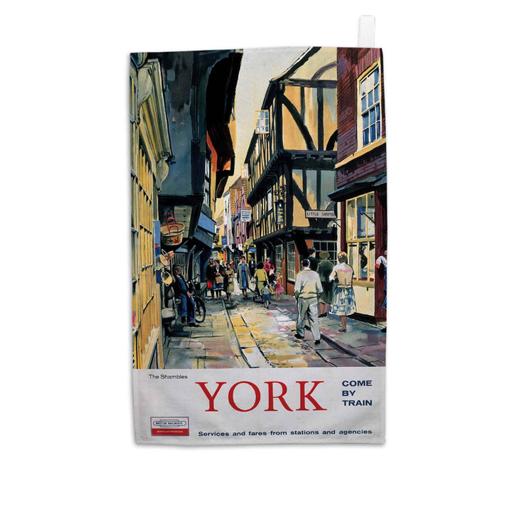 York, Come by Train - Tea Towel