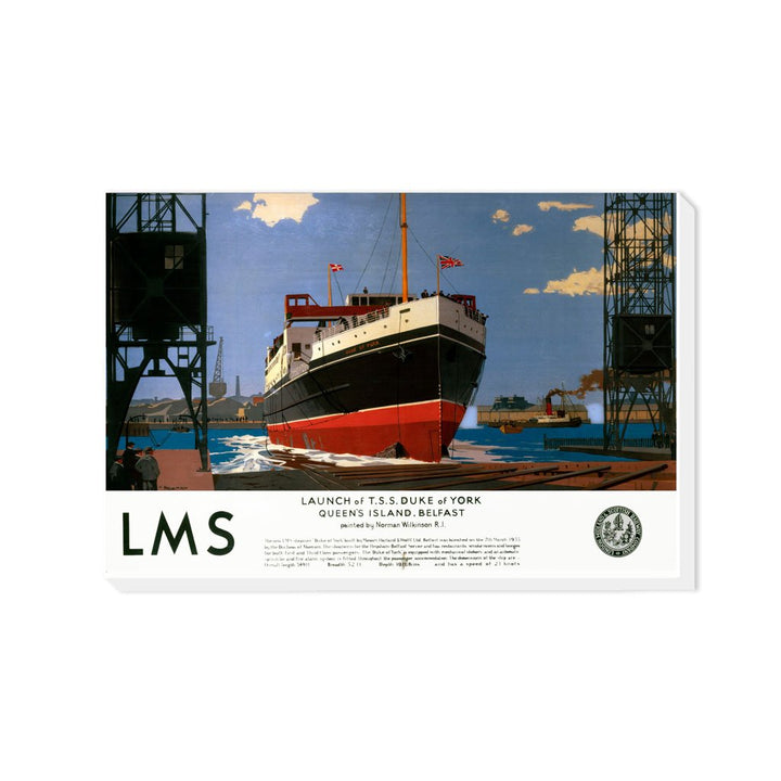 Launch of T.S.S. Duke of York, Belfast - Canvas