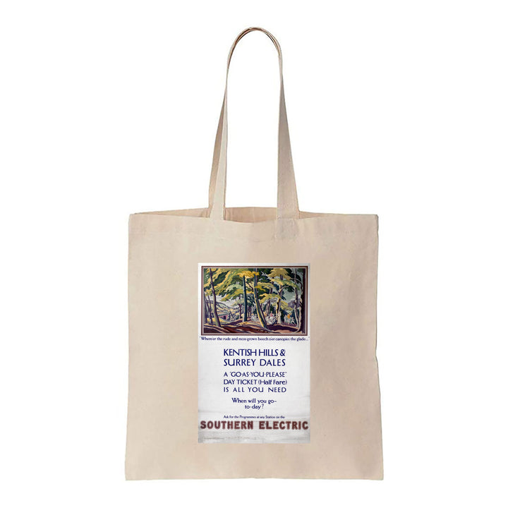 Kentish Hills and Surrey Dales - Canvas Tote Bag