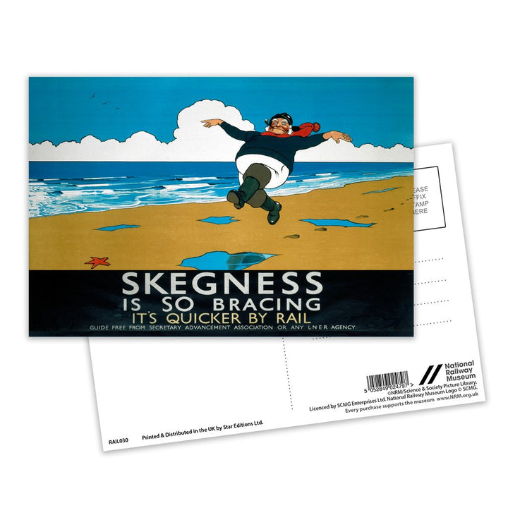 Skegness is So Bracing Postcard Pack of 8