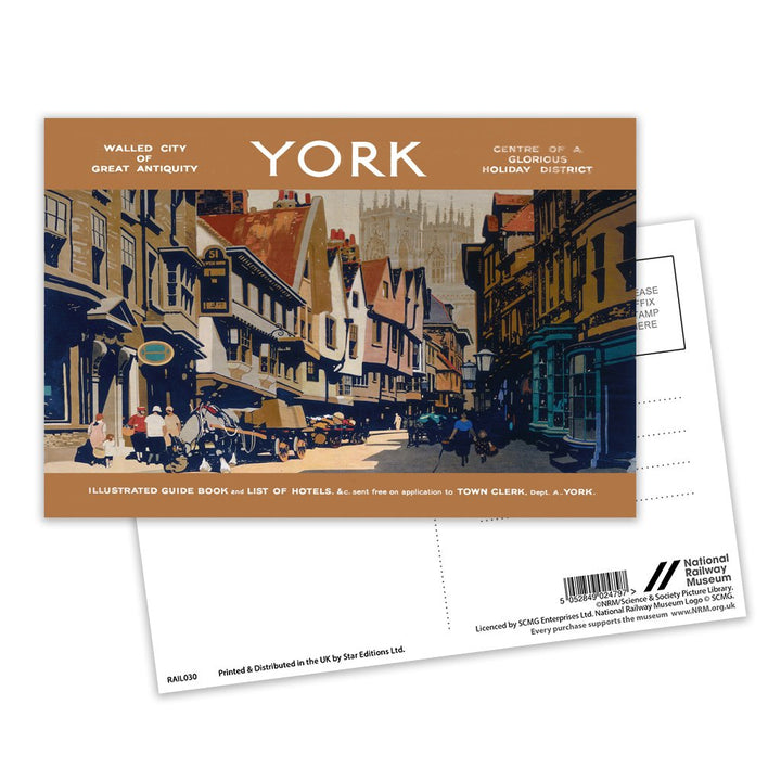 York, Walled City of Great Antiquity Postcard Pack of 8