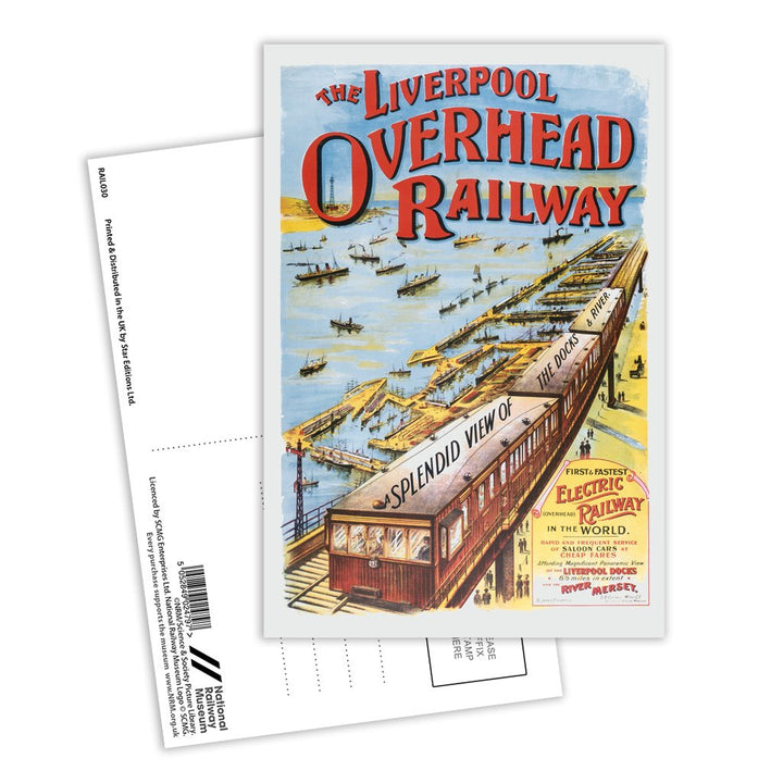 The Liverpool Overhead Railway Postcard Pack of 8