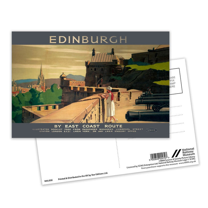 Edinburgh Battlements Postcard Pack of 8