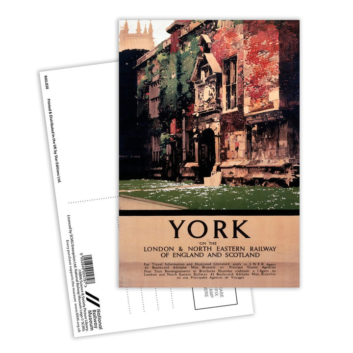 York on the London and North Eastern Railway Postcard Pack of 8