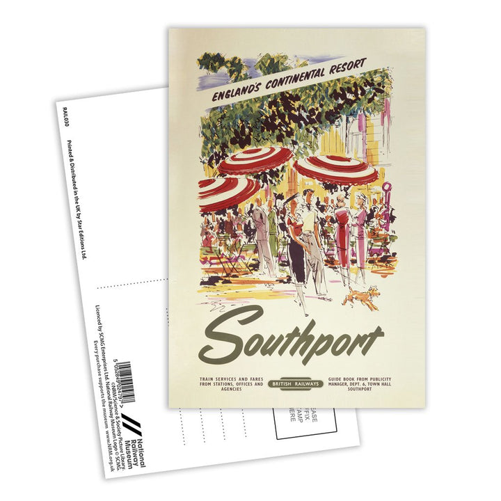 Southport - England's Continental Resort Postcard Pack of 8
