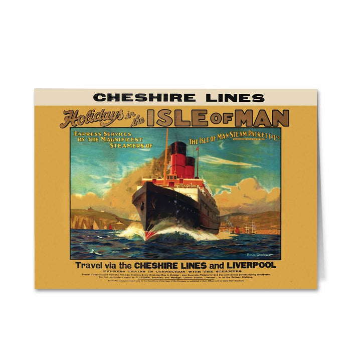 Holidays in the Isle of Man - Cheshire Lines Greeting Card